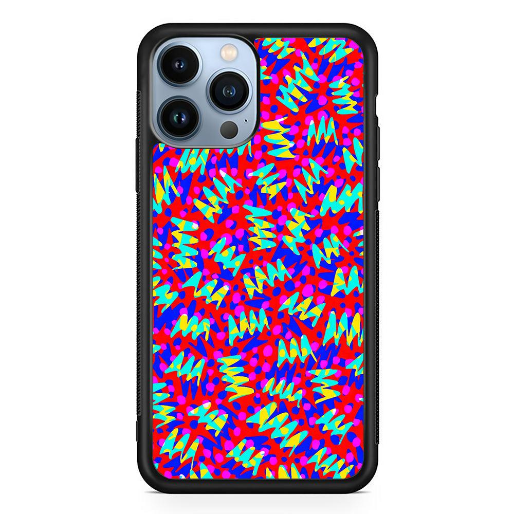 Colour Layer Red Glowing iPhone 13 Pro Max Case-Rubber White (2D Case)-Oxvistore