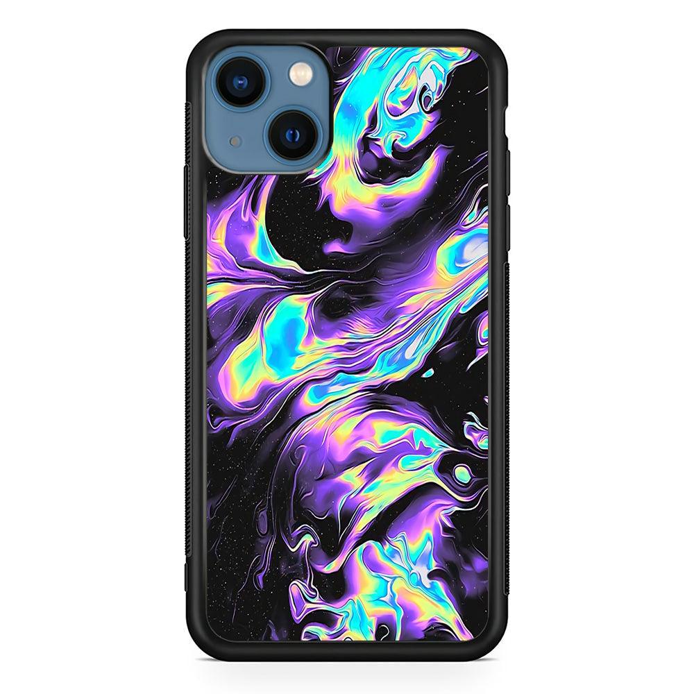 Colour Twisted Gradation iPhone 14 Plus Case-Rubber White (2D Case)-Oxvistore