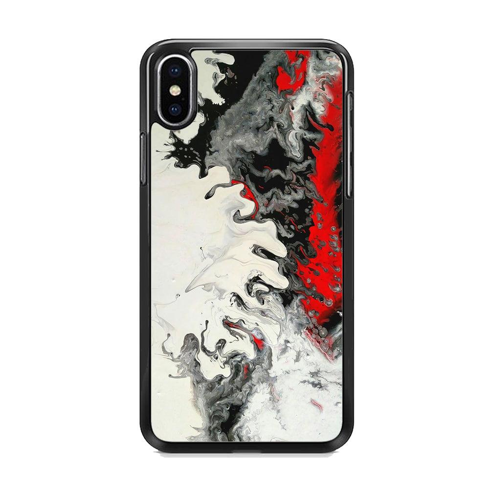 Colour B&W Affiliate iPhone X Case-Rubber White (2D Case)-Oxvistore
