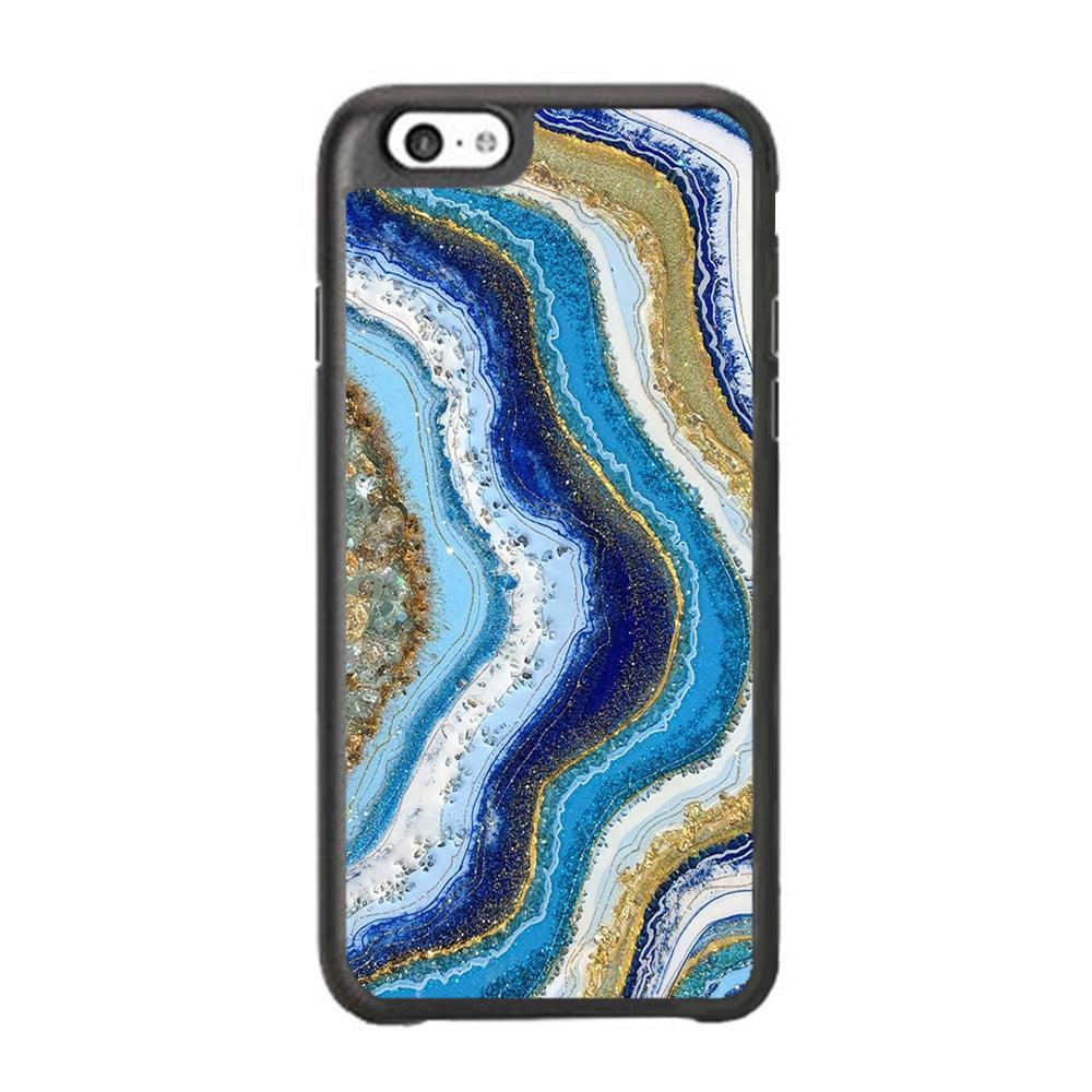 Colour Bluish Geodesic iPhone 6 Plus | 6s Plus Case-Rubber Black (2D Case)-Oxvistore