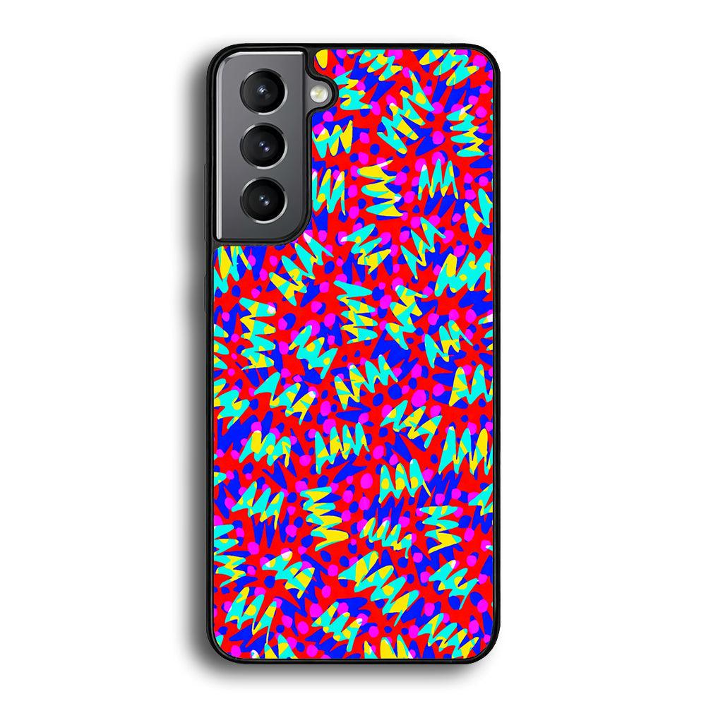 Colour Layer Red Glowing Samsung Galaxy S23 Case-Rubber Black (2D Case)-Oxvistore