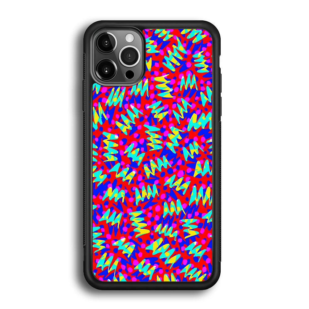 Colour Layer Red Glowing iPhone 12 Pro Max Case-Rubber Black (2D Case)-Oxvistore