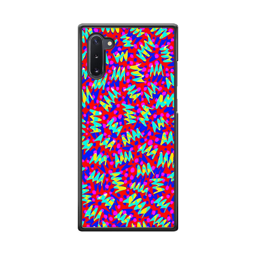 Colour Layer Red Glowing Samsung Galaxy Note 10 Case-Rubber White (2D Case)-Oxvistore