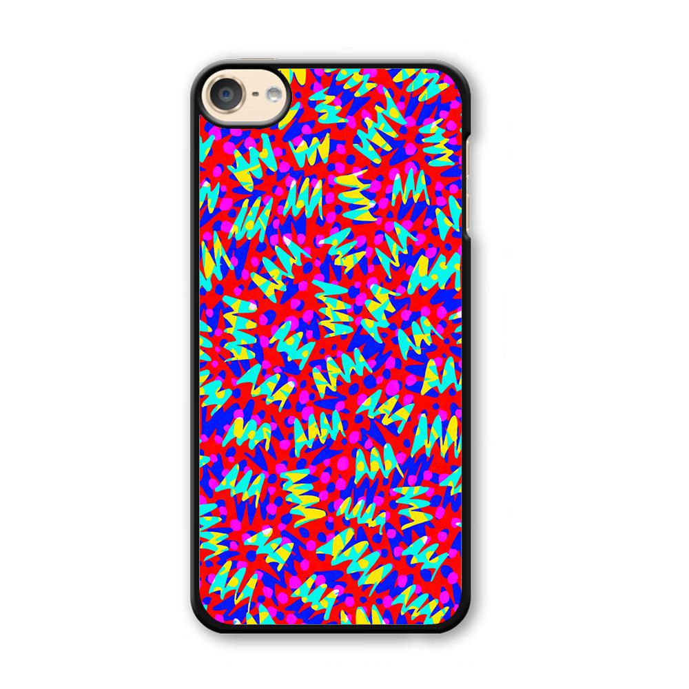 Colour Layer Red Glowing iPod Touch 6 Case-Plastic Black (2D Case)-Oxvistore