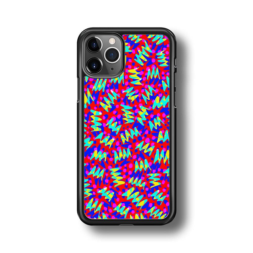 Colour Layer Red Glowing iPhone 11 Pro Max Case-Rubber Black (2D Case)-Oxvistore