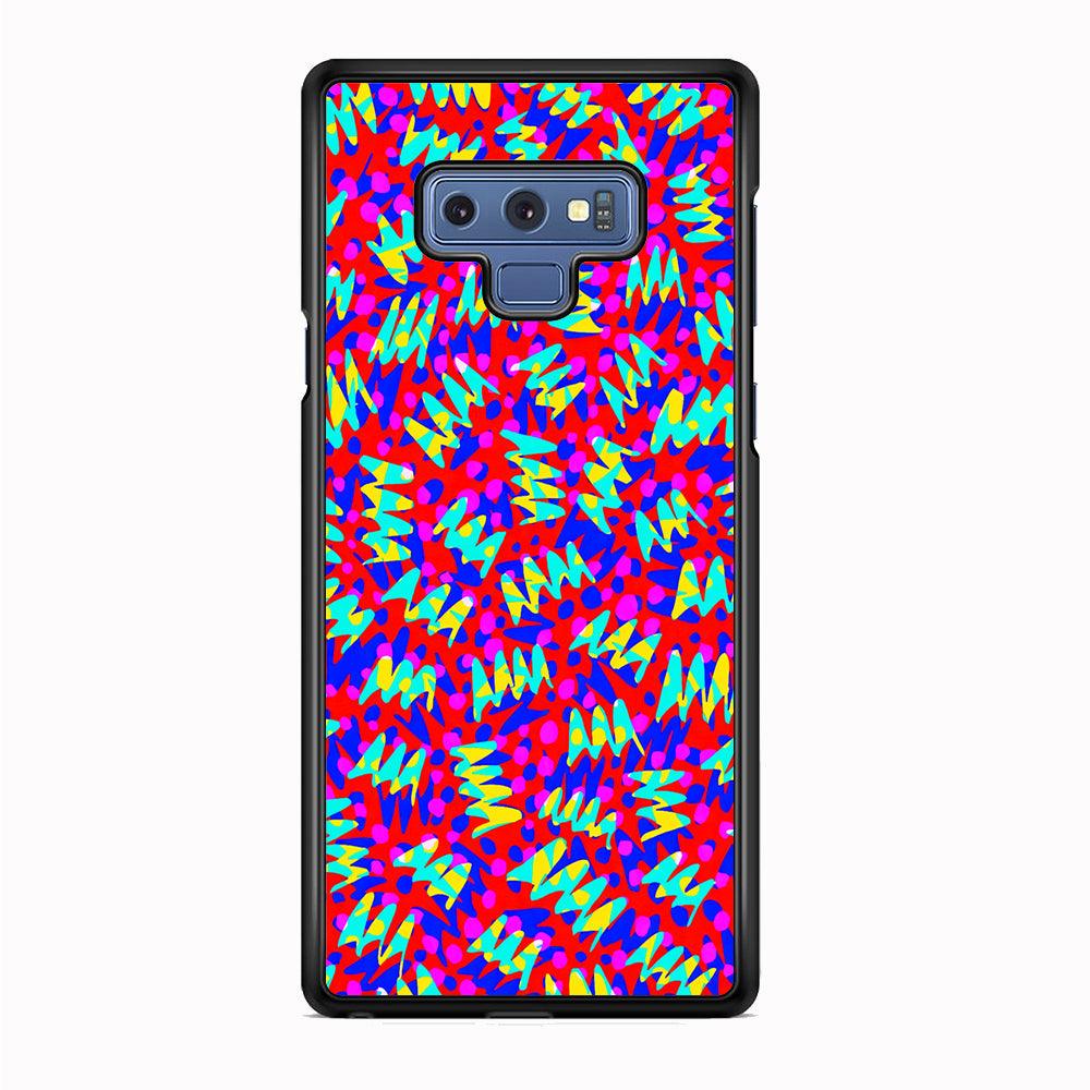 Colour Layer Red Glowing Samsung Galaxy Note 9 Case-Rubber Black (2D Case)-Oxvistore
