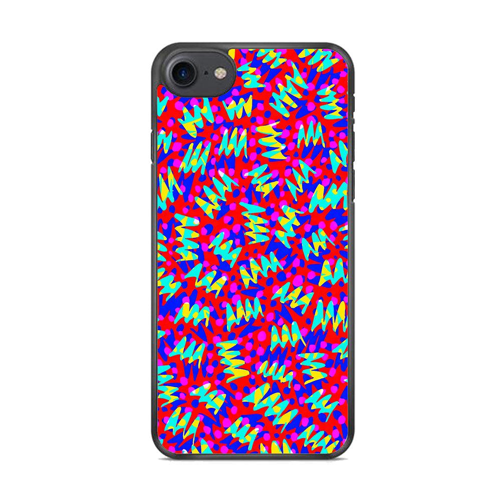 Colour Layer Red Glowing iPhone 8 Case-Rubber Black (2D Case)-Oxvistore