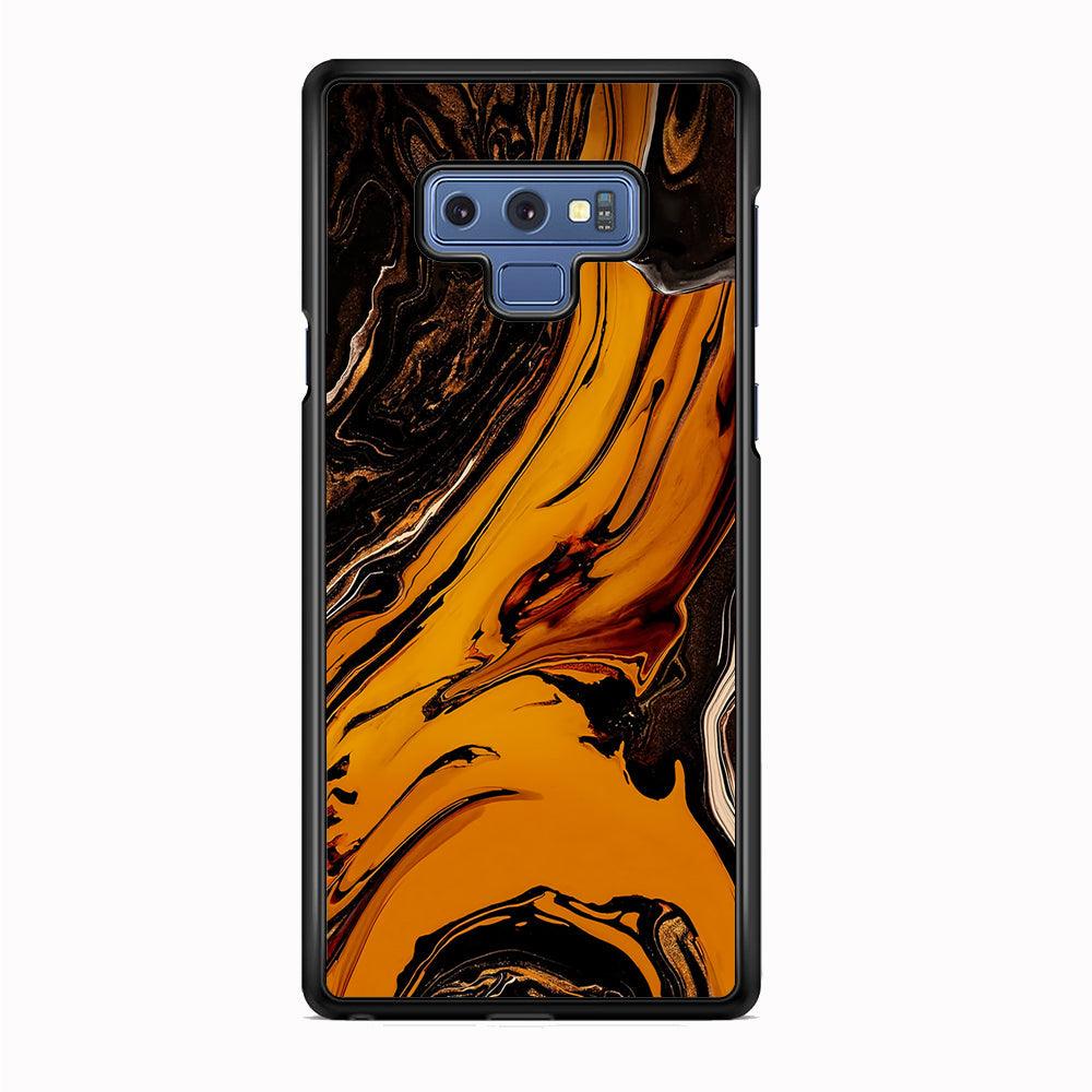 Colour Orange Current Samsung Galaxy Note 9 Case-Rubber White (2D Case)-Oxvistore