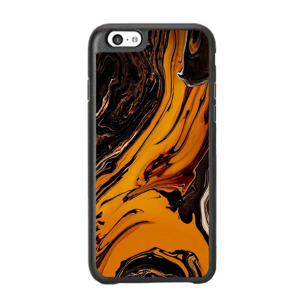 Colour Orange Current iPhone 6 Plus | 6s Plus Case-Rubber Black (2D Case)-Oxvistore