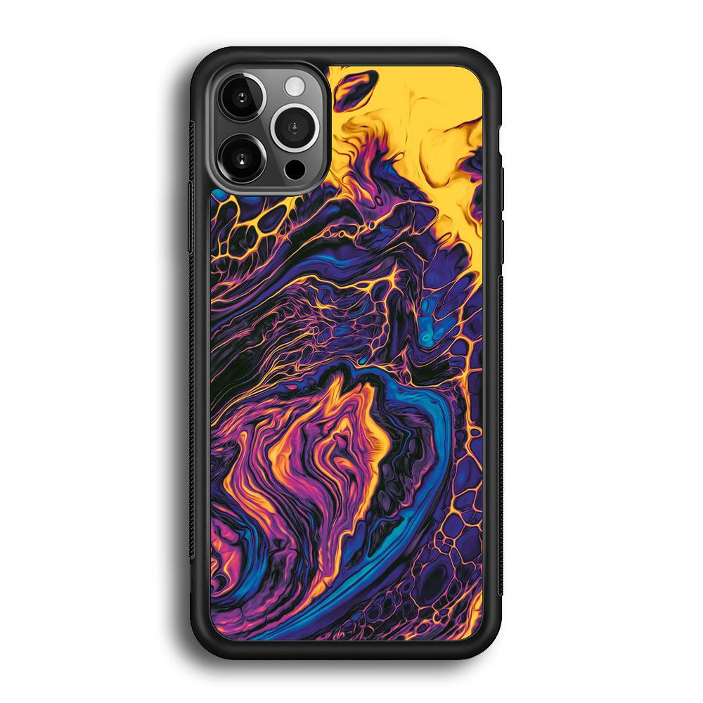 Colour Spread of Cell iPhone 12 Pro Case-Rubber Black (2D Case)-Oxvistore