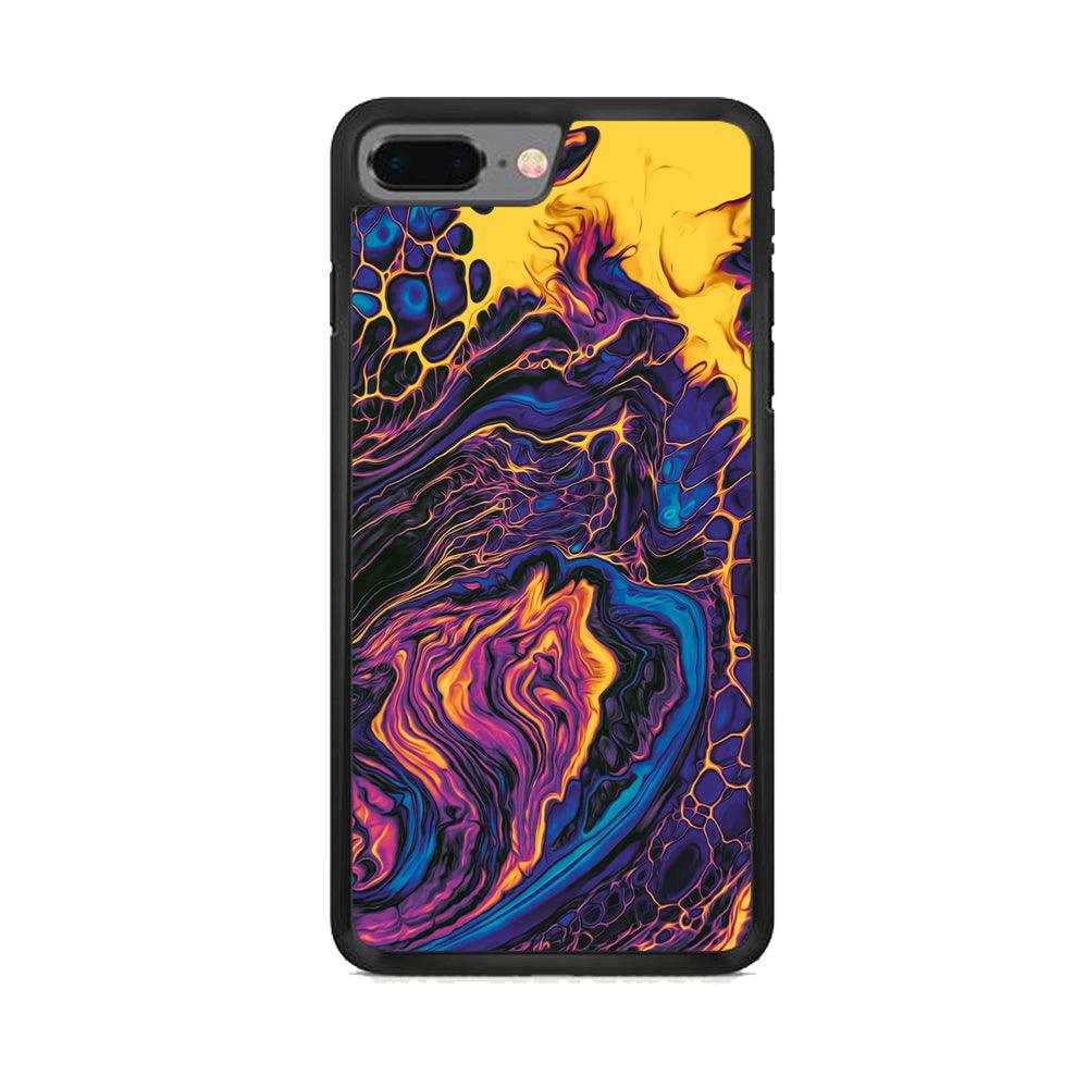 Colour Spread of Cell iPhone 7 Plus Case-Rubber White (2D Case)-Oxvistore