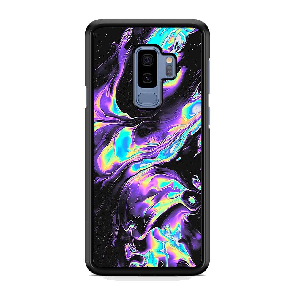 Colour Twisted Gradation Samsung Galaxy S9 Plus Case-Rubber Black (2D Case)-Oxvistore
