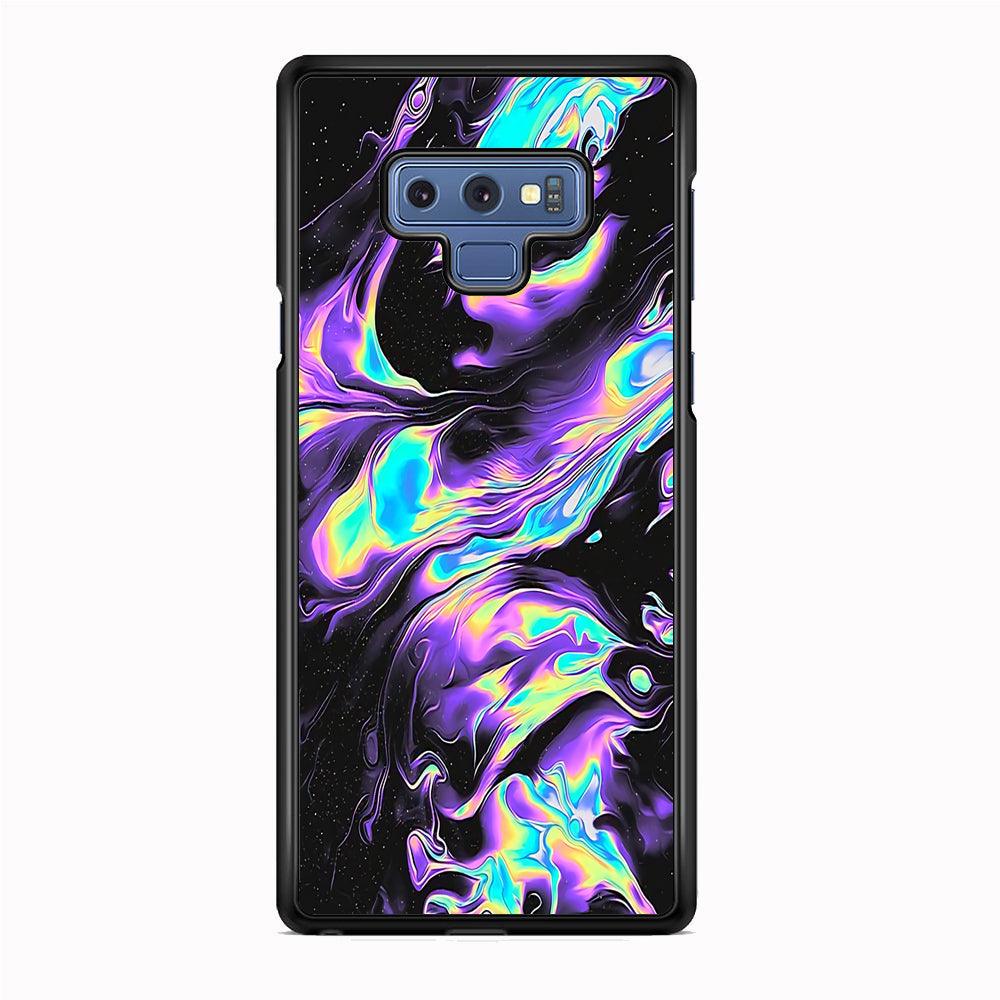 Colour Twisted Gradation Samsung Galaxy Note 9 Case-Rubber White (2D Case)-Oxvistore