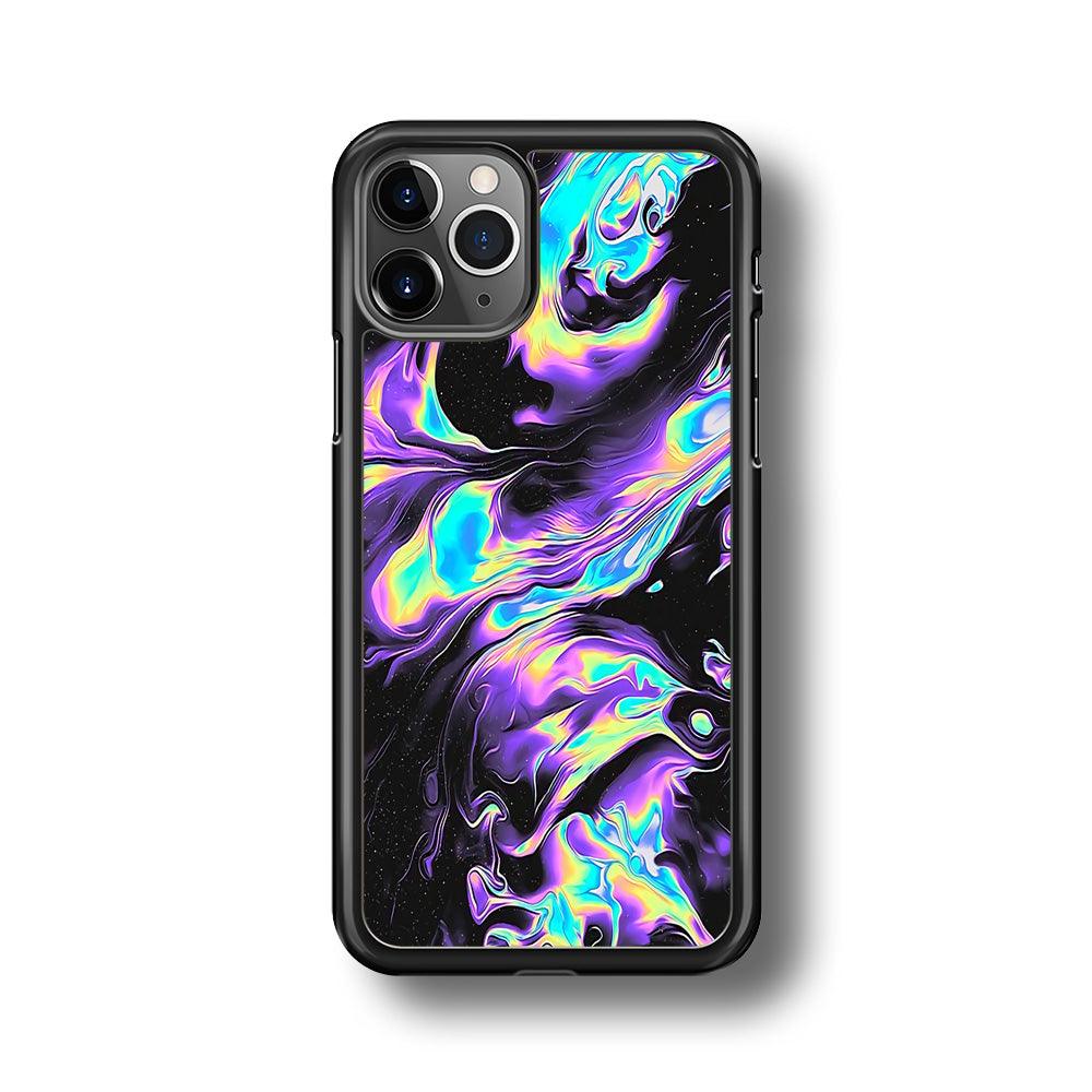 Colour Twisted Gradation iPhone 11 Pro Max Case-Rubber Black (2D Case)-Oxvistore