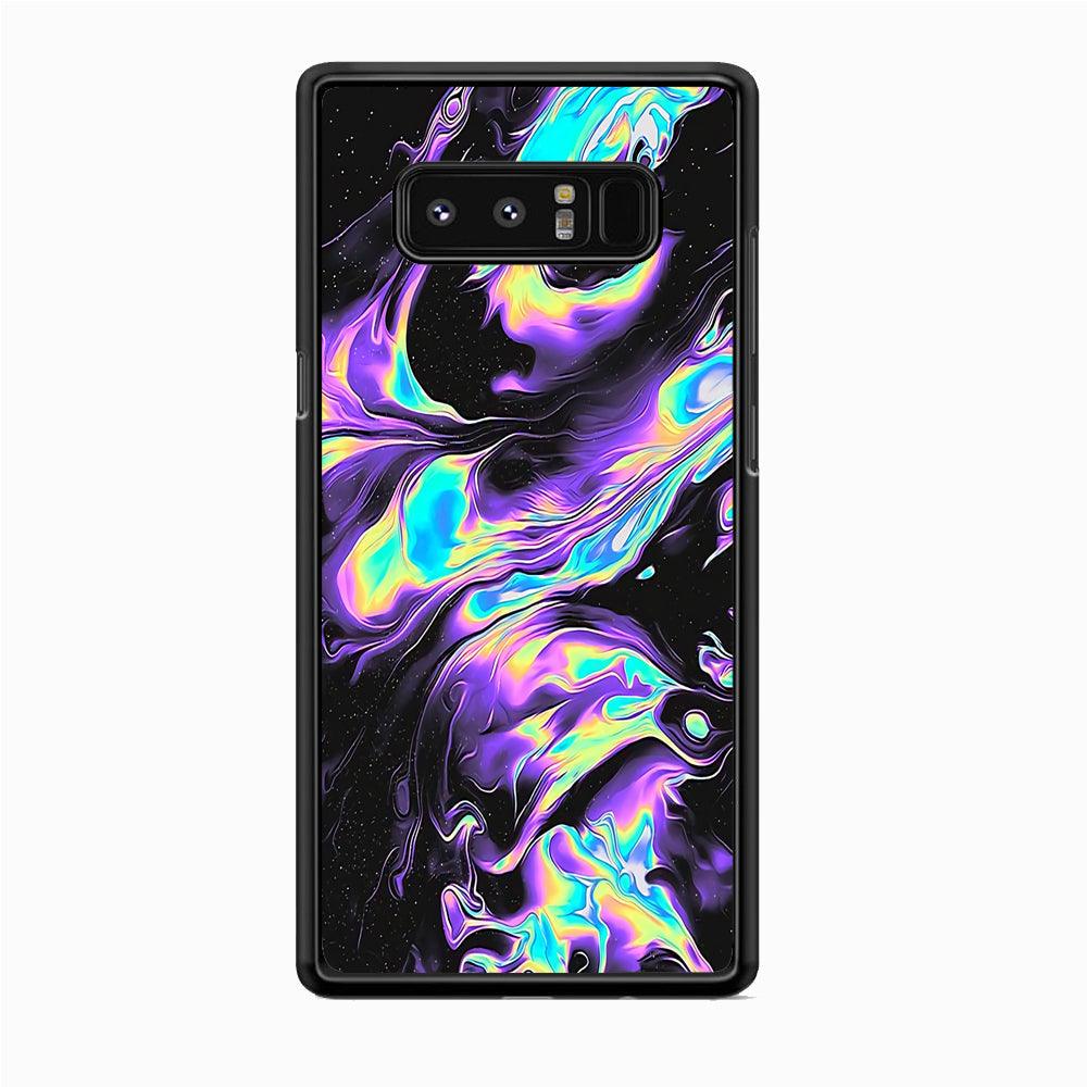 Colour Twisted Gradation Samsung Galaxy Note 8 Case-Rubber Black (2D Case)-Oxvistore