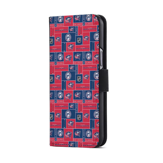 Columbus Blue Jackets Pattern Flip Wallet Phone Case-Oxvistore