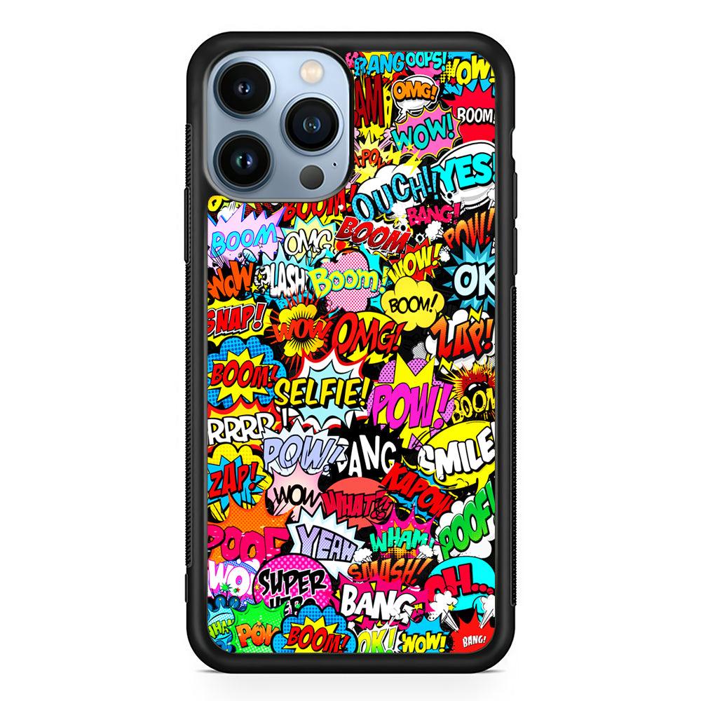 Comic Pop Art Collection 2D Rubber Phone Case-Black-Oxvistore