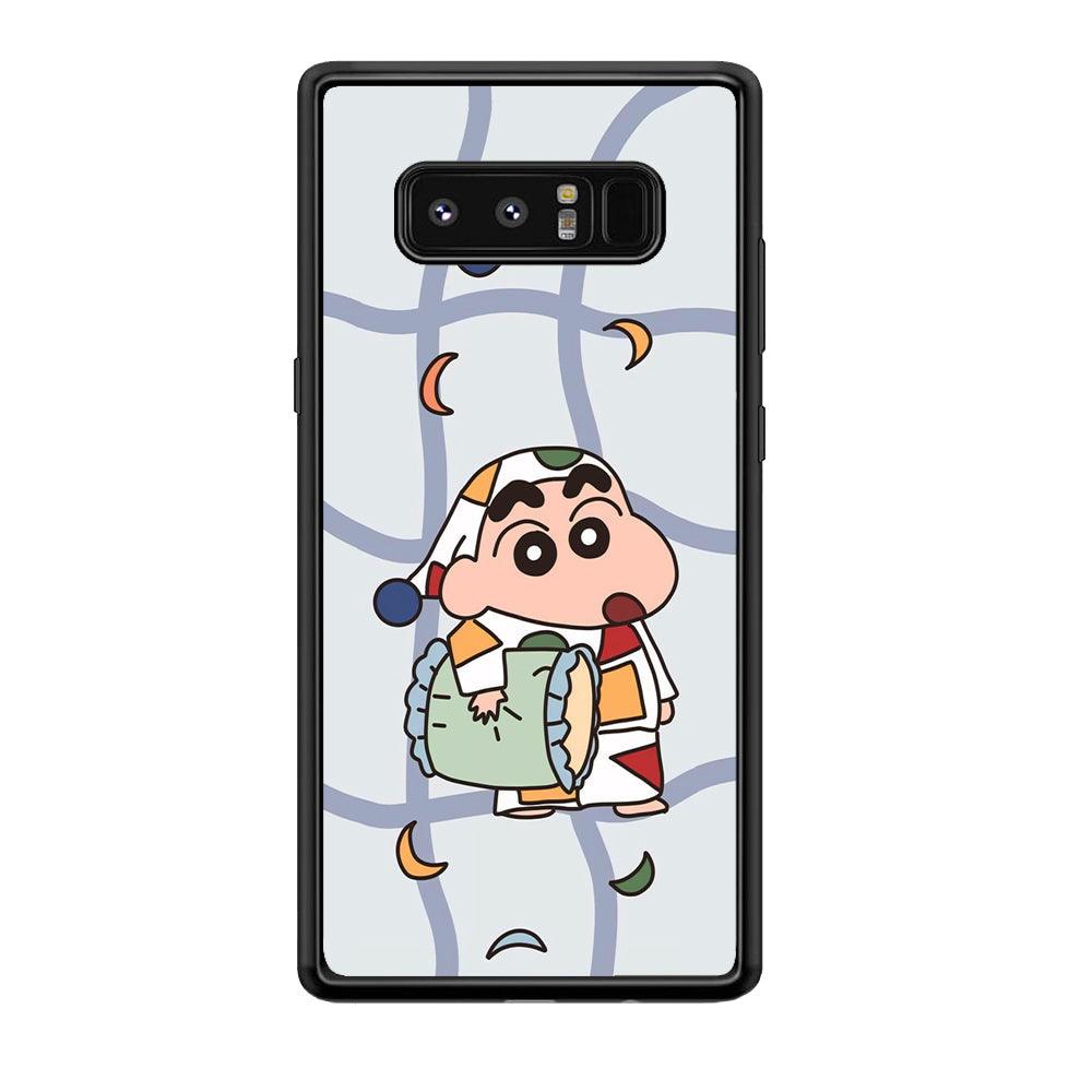 Crayon Shinchan Night to Take a Rest Samsung Galaxy Note 8 Case-Rubber Black (2D Case)-Oxvistore