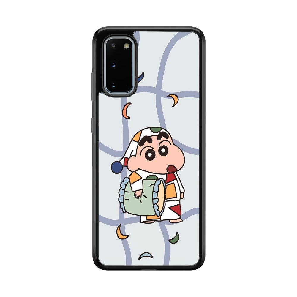 Crayon Shinchan Night to Take a Rest Samsung Galaxy S20 Case-Rubber Black (2D Case)-Oxvistore