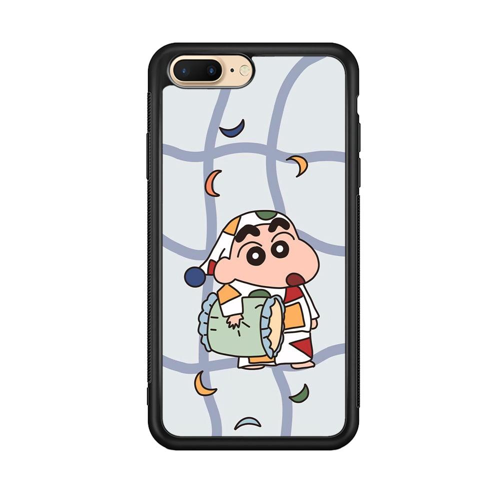 Crayon Shinchan Night to Take a Rest iPhone 7 Plus Case-Rubber Black (2D Case)-Oxvistore