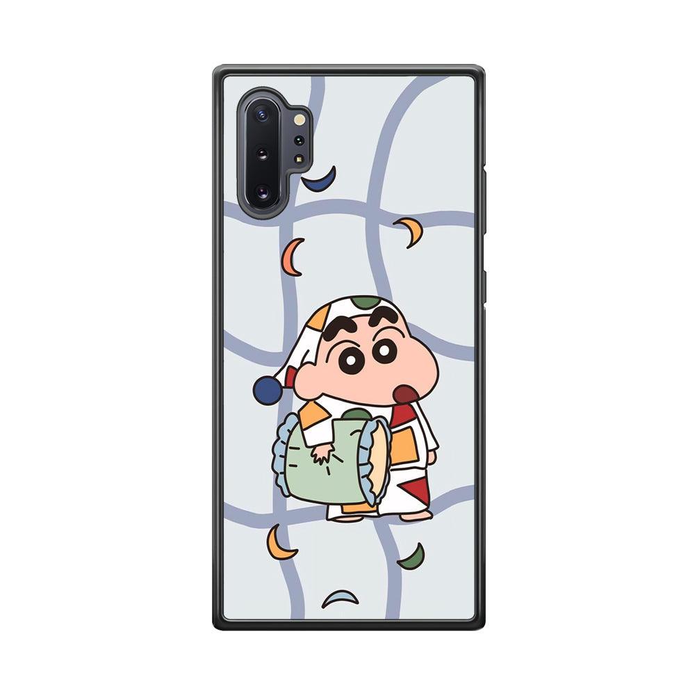 Crayon Shinchan Night to Take a Rest Samsung Galaxy Note 10 Plus Case-Rubber Black (2D Case)-Oxvistore