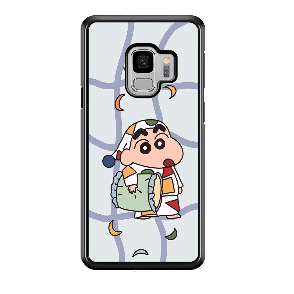 Crayon Shinchan Night to Take a Rest Samsung Galaxy S9 Case-Rubber Black (2D Case)-Oxvistore