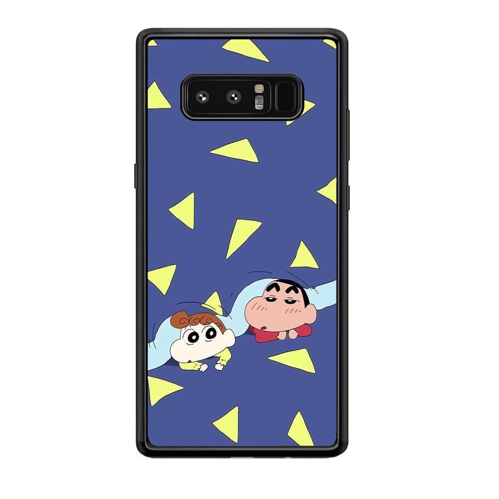 Crayon Shinchan Time to Sleep Samsung Galaxy Note 8 Case-Rubber Black (2D Case)-Oxvistore