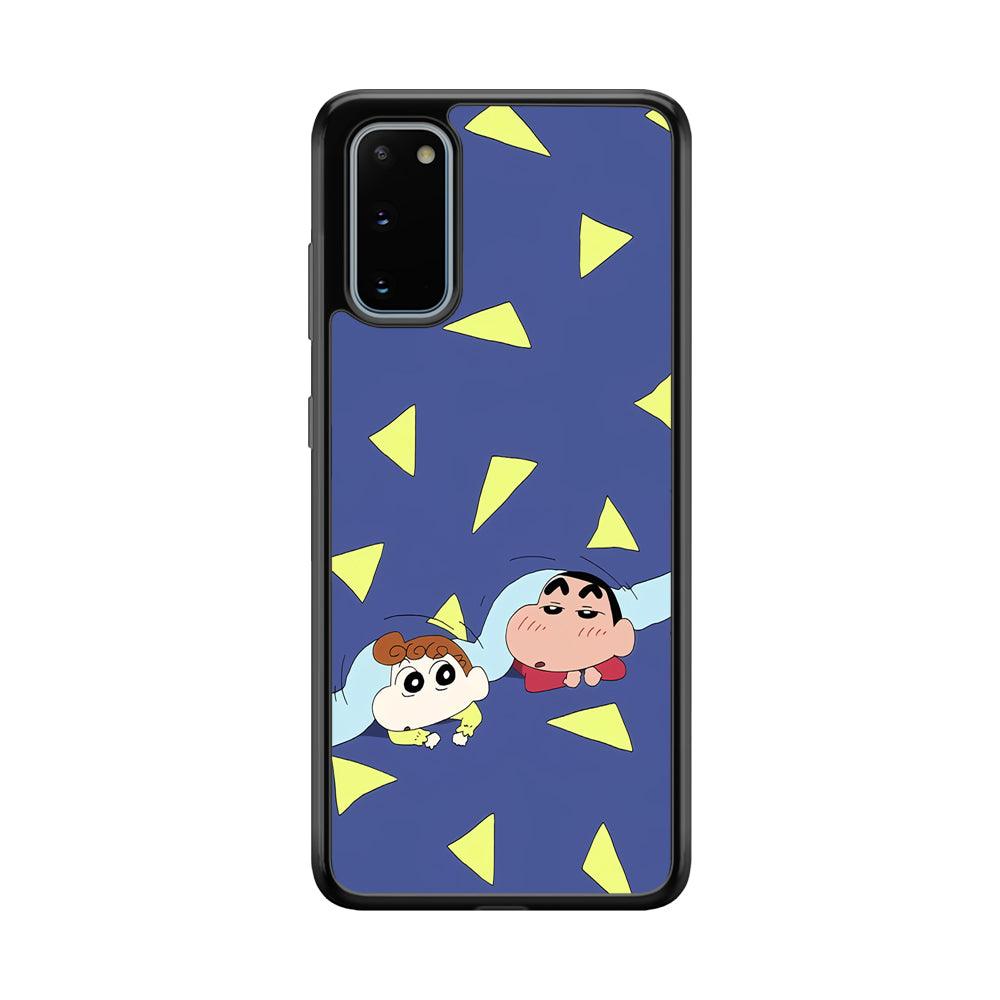 Crayon Shinchan Time to Sleep Samsung Galaxy S20 Case-Rubber Black (2D Case)-Oxvistore