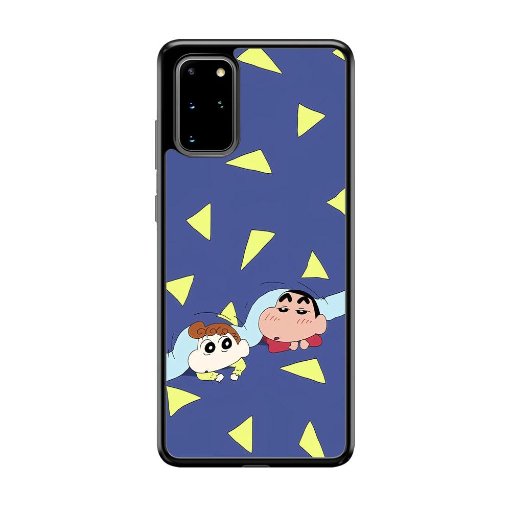 Crayon Shinchan Time to Sleep Samsung Galaxy S20 Plus Case-Rubber Black (2D Case)-Oxvistore
