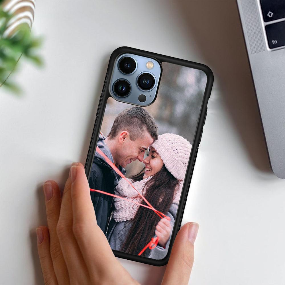 Personalized Custom Photo 2D Rubber Phone Case-Black-Oxvistore