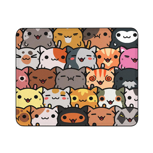 Cut Cat Face Collection Mouse Pads | Custom Mouse Pad with Non-Slip Rubber Base
