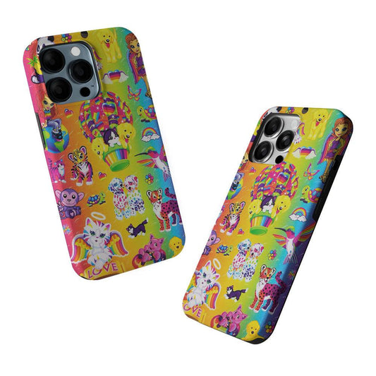 Cute Animal Cartoon Rainbow Pattern 2 in 1 Tough Phone Case-Oxvistore