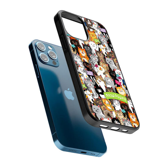 Cute Cats Meow Power 2D Rubber Phone Case-Oxvistore