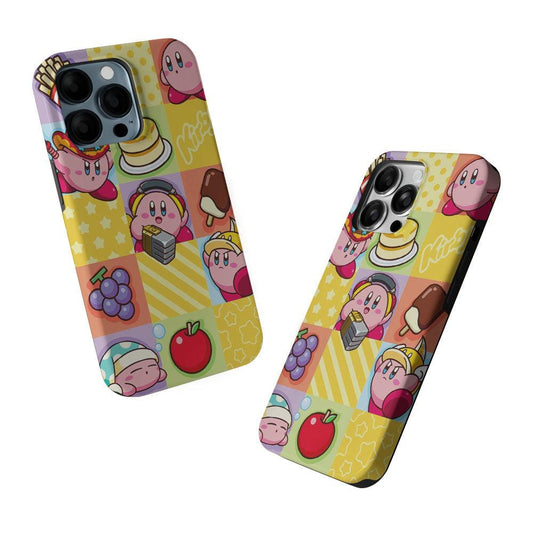 Cute Kirby Collage 2 in 1 Tough Phone Case-Oxvistore