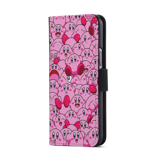 Cute Kirby Pink Aesthetic Flip Wallet Phone Case-Oxvistore
