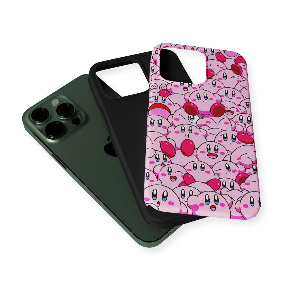 Cute Kirby Pink Aesthetic 2 in 1 Tough Phone Case-Oxvistore