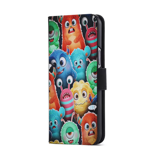 Cute Monsters Aesthetic Flip Wallet Phone Case-Oxvistore