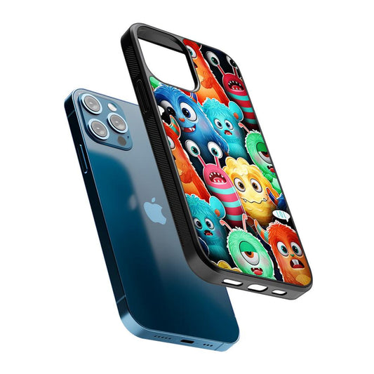 Cute Monsters Aesthetic 2D Rubber Phone Case-Oxvistore