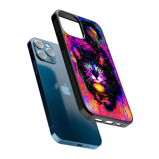 Cute Rainbow Cat Painting 2D Rubber Phone Case-Oxvistore