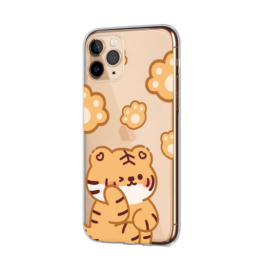 Cute Tiger Thinking About Food Clear Soft Case-Oxvistore