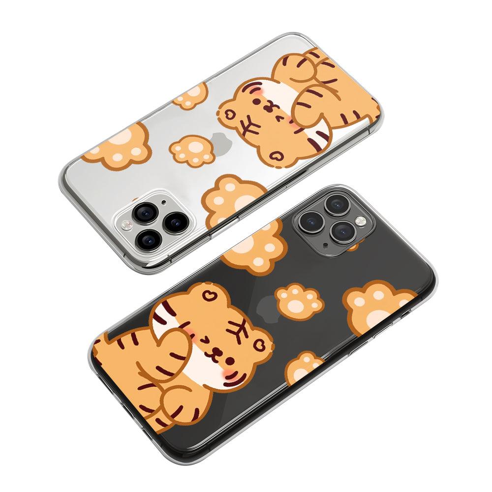 Cute Tiger Thinking About Food Clear Soft Case-Oxvistore