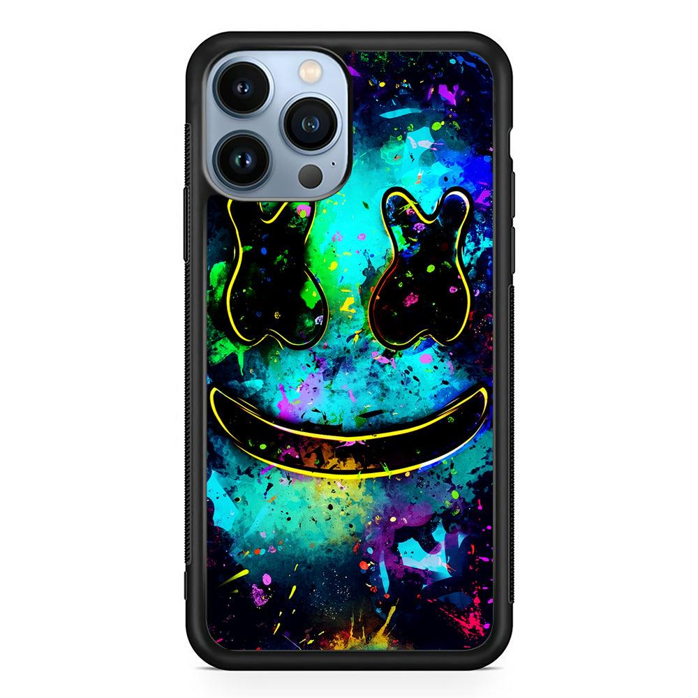DJ Marshmello Painting Art 2D Rubber Phone Case-Black-Oxvistore