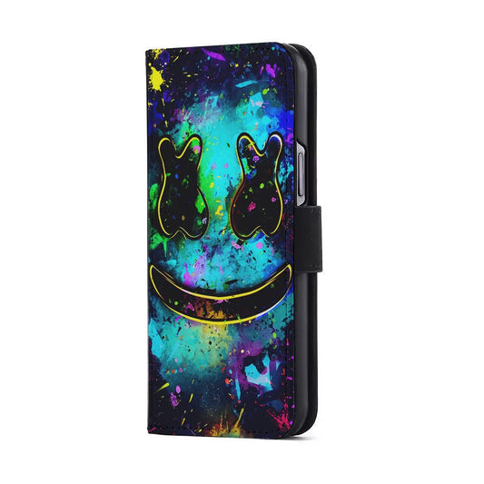 DJ Marshmello Painting Art Flip Wallet Phone Case-Oxvistore