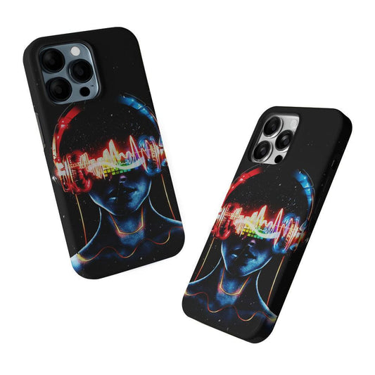 DJ Women Digital Music Art 2 in 1 Tough Phone Case-Oxvistore