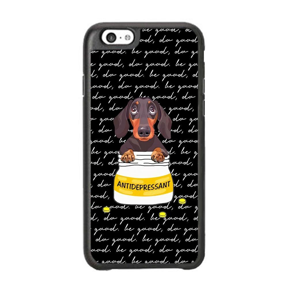 Dachshund Antidepressant iPhone 6 Plus | 6s Plus Case-Rubber White (2D Case)-Oxvistore