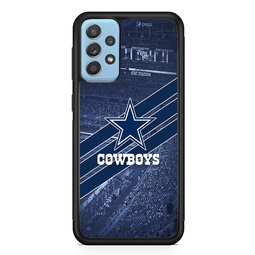 Dallas Cowboys All Blue at Stadium Samsung Galaxy A52 Case-Rubber Black (2D Case)-Oxvistore