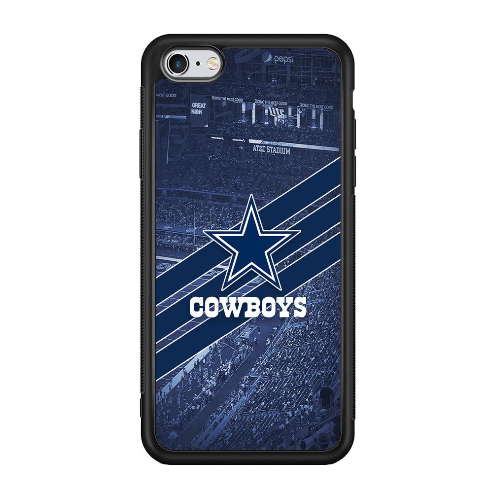 Dallas Cowboys All Blue at Stadium iPhone 6 Plus | 6s Plus Case-Rubber Black (2D Case)-Oxvistore