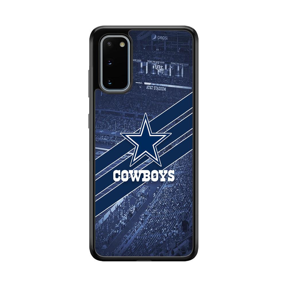 Dallas Cowboys All Blue at Stadium Samsung Galaxy S20 Case-Rubber Black (2D Case)-Oxvistore