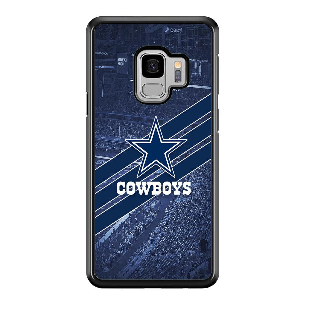 Dallas Cowboys All Blue at Stadium Samsung Galaxy S9 Case-Rubber Black (2D Case)-Oxvistore