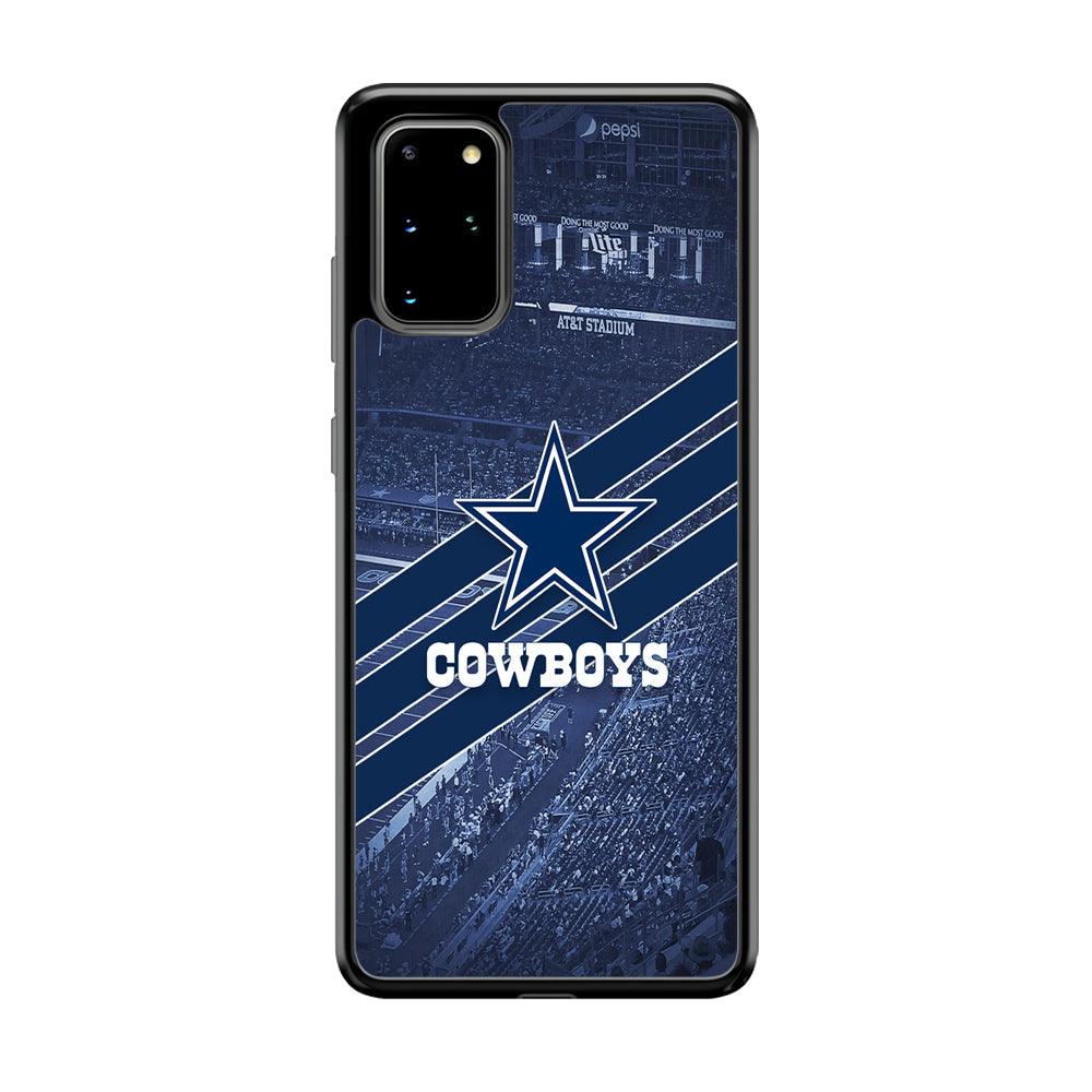 Dallas Cowboys All Blue at Stadium Samsung Galaxy S20 Plus Case-Rubber Black (2D Case)-Oxvistore